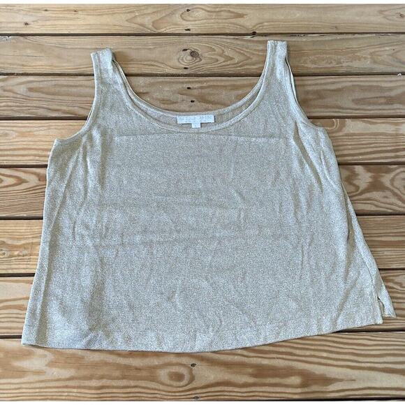 St. John Basics Sweater Tank Top Size Large Women’s Gold - Picture 1 of 6